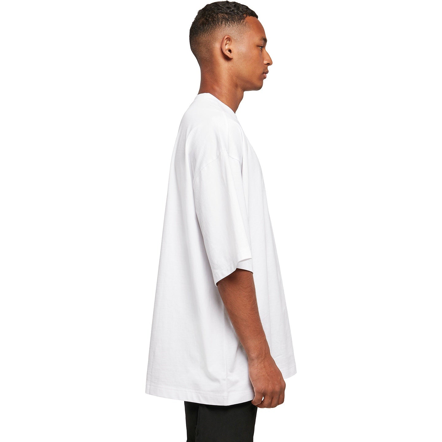 Build Your Brand Huge Tee Oversized Cotton T-Shirt Round Neck Elbow Length