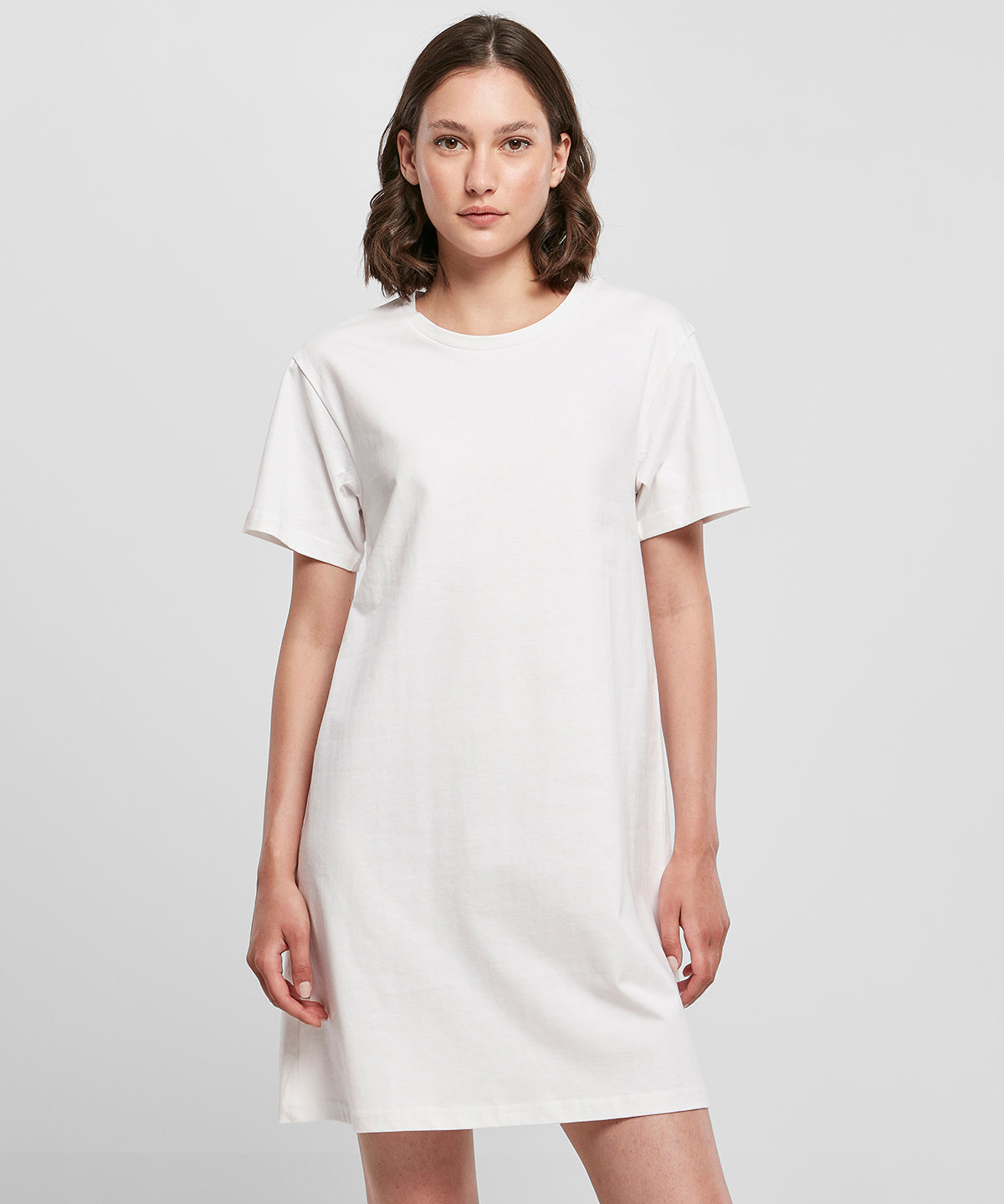 Build Your Brand Women's A-Line Tee Dress Loose Fit Cotton Mini Dress