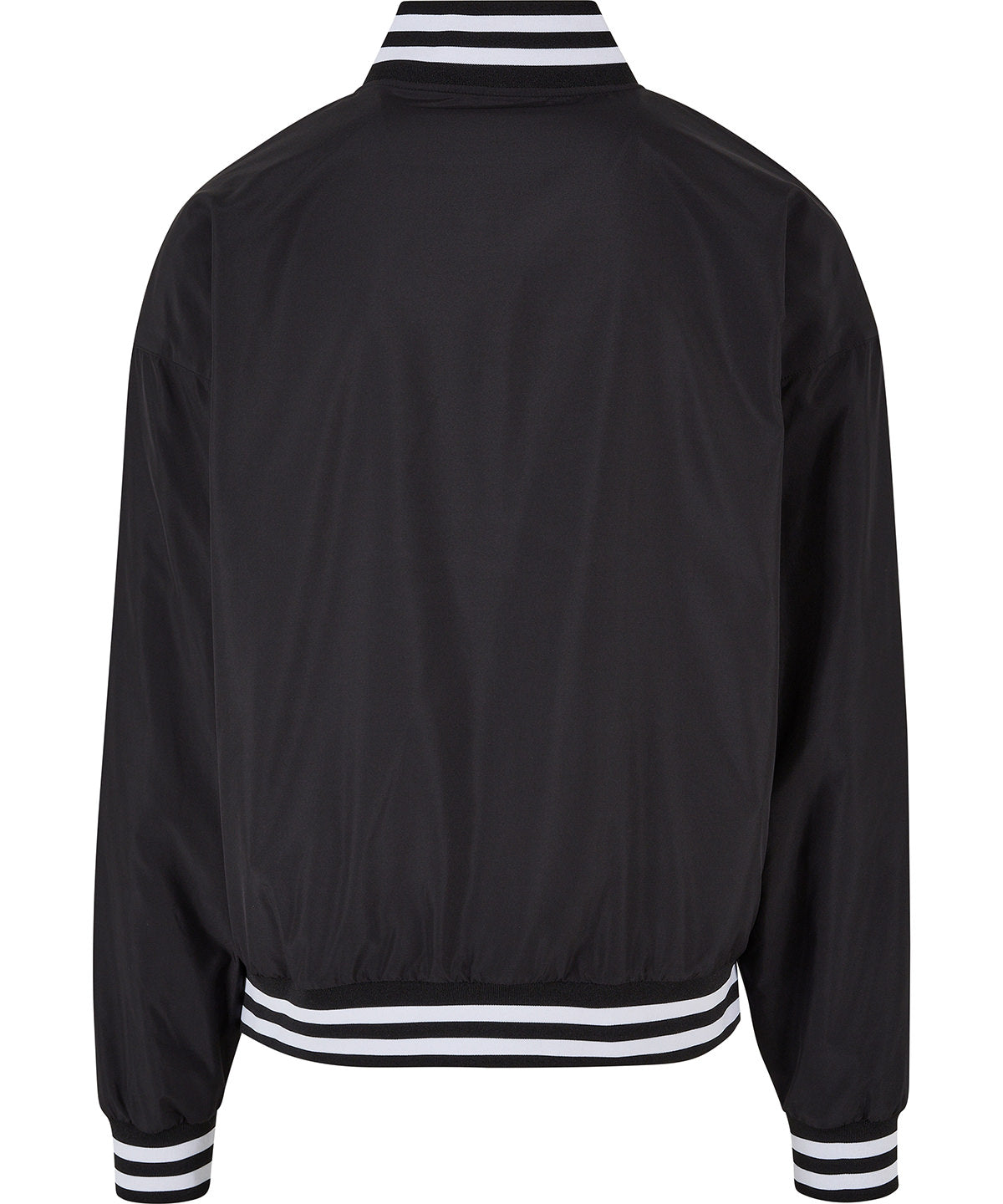 Build Your Brand Men's Light College Jacket with Striped Collar and Cuffs