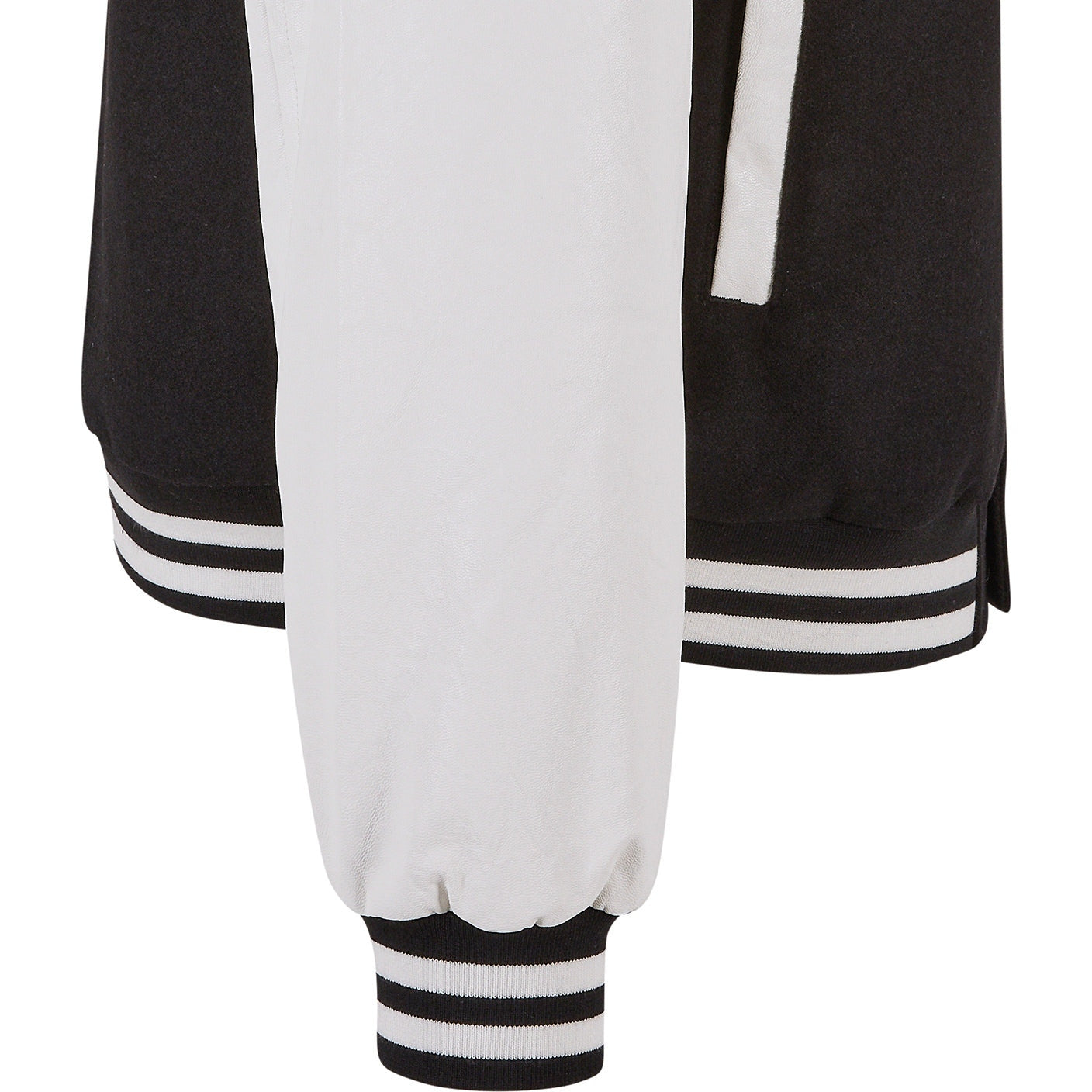 Retro College Jacket for Men with Contrasting Sleeves and Embroidery Option