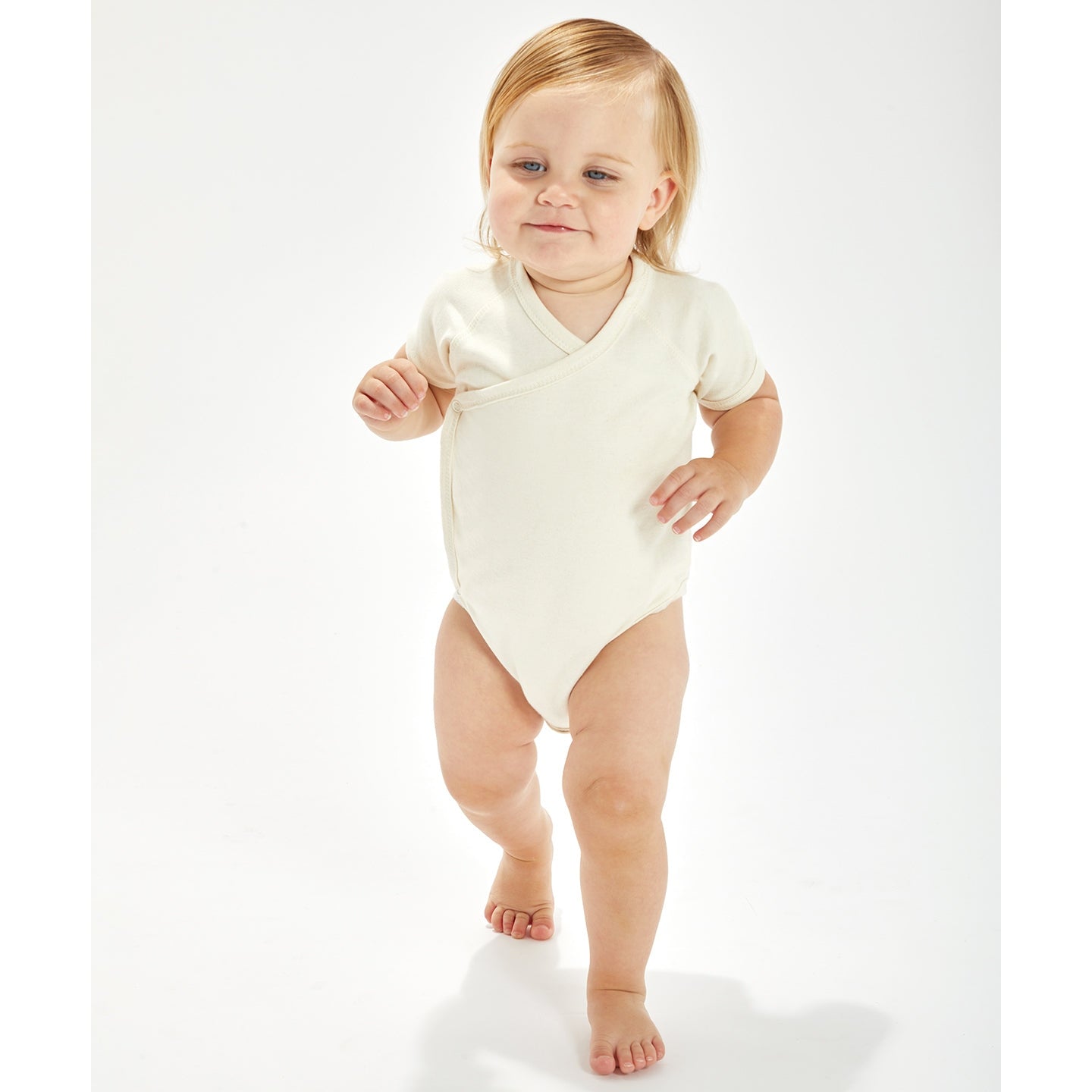 Babybugz Organic Cotton Kimono Bodysuit Mock-Wrap Front Soft Stretchy Fabric