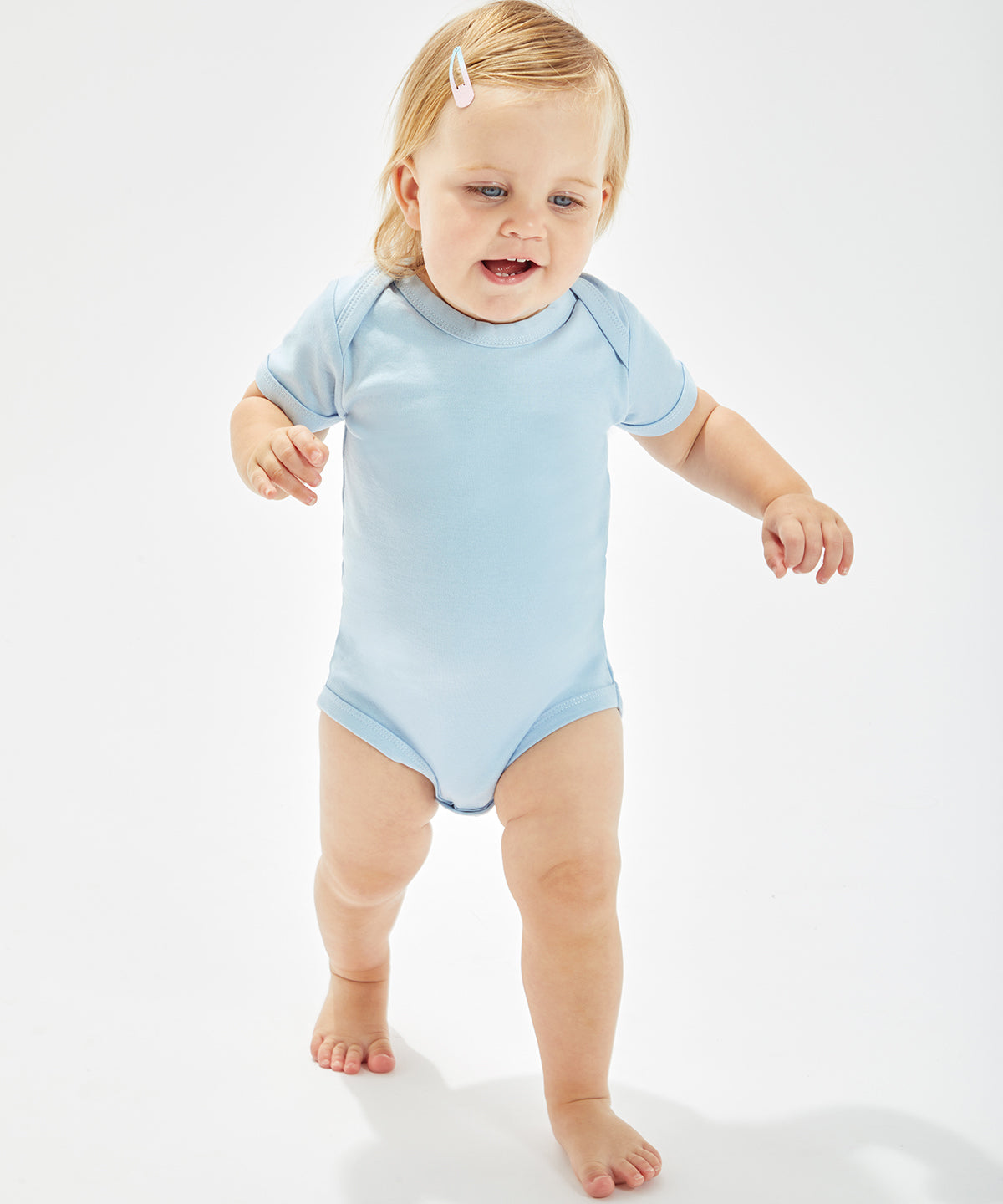 Babybugz Soft Short Sleeve Baby Bodysuit with Envelope Neckline & Poppers