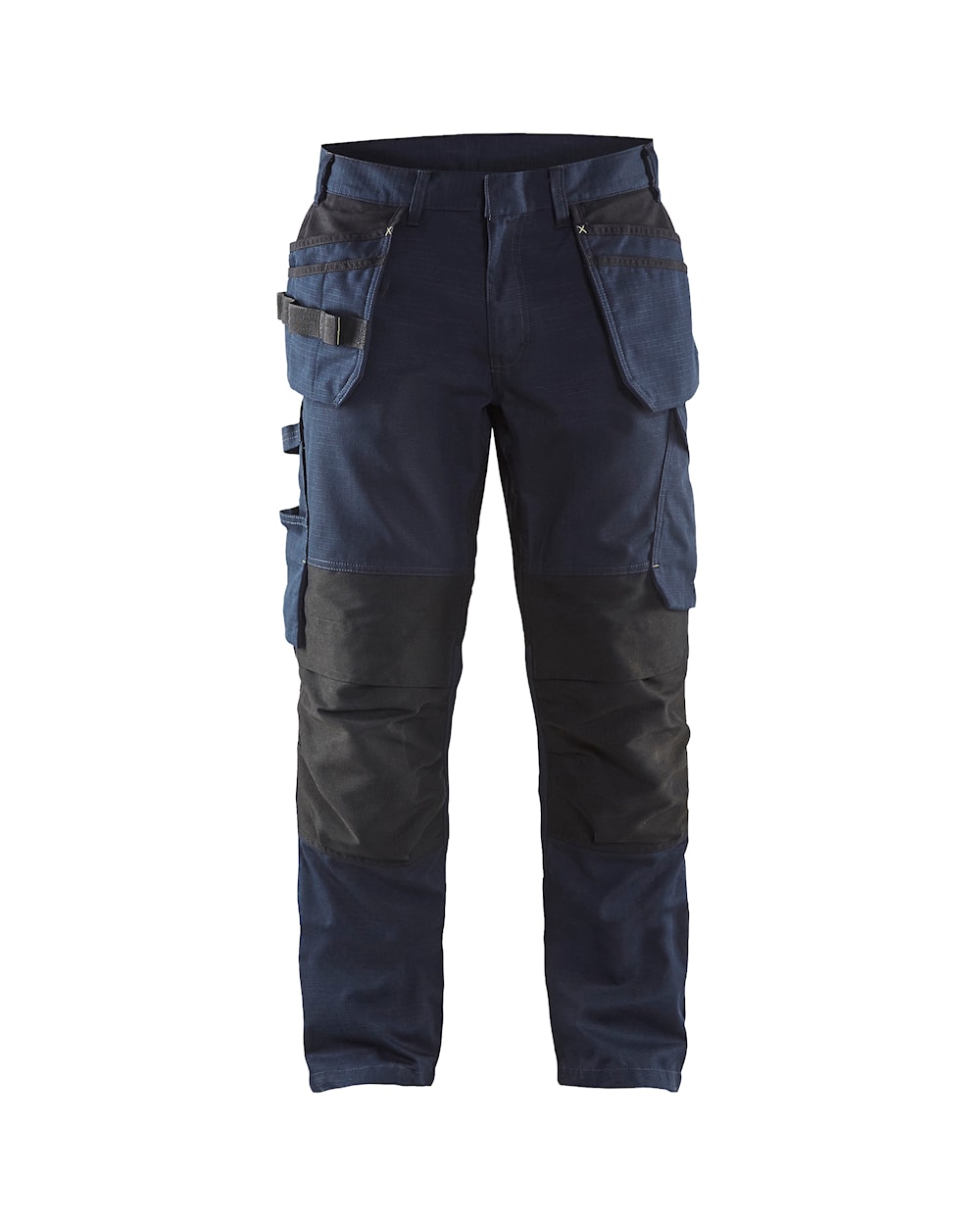 Blaklader 1496 Service Trousers Stretch Nail Pockets Dark Navy Hi-Vis Yellow