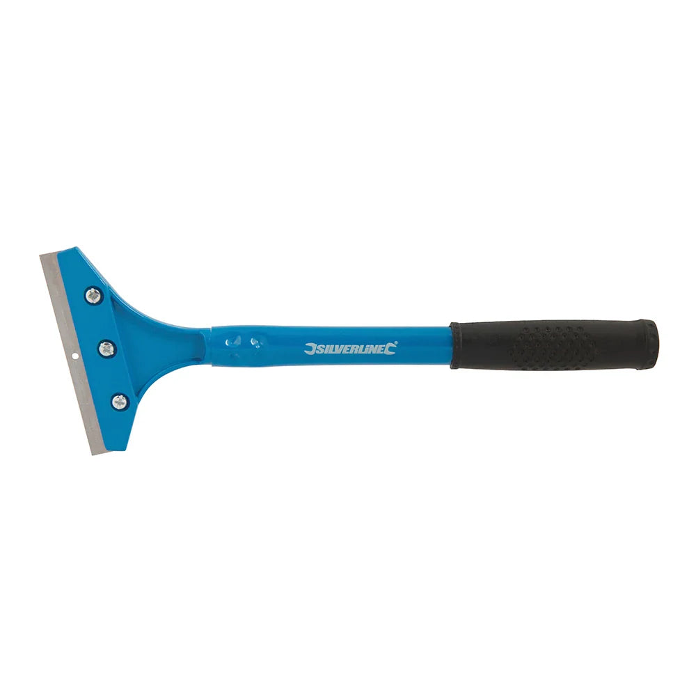 Silverline Heavy Duty Scraper 100mm Blade Easy-Grip Steel Shaft for Tiles Paint