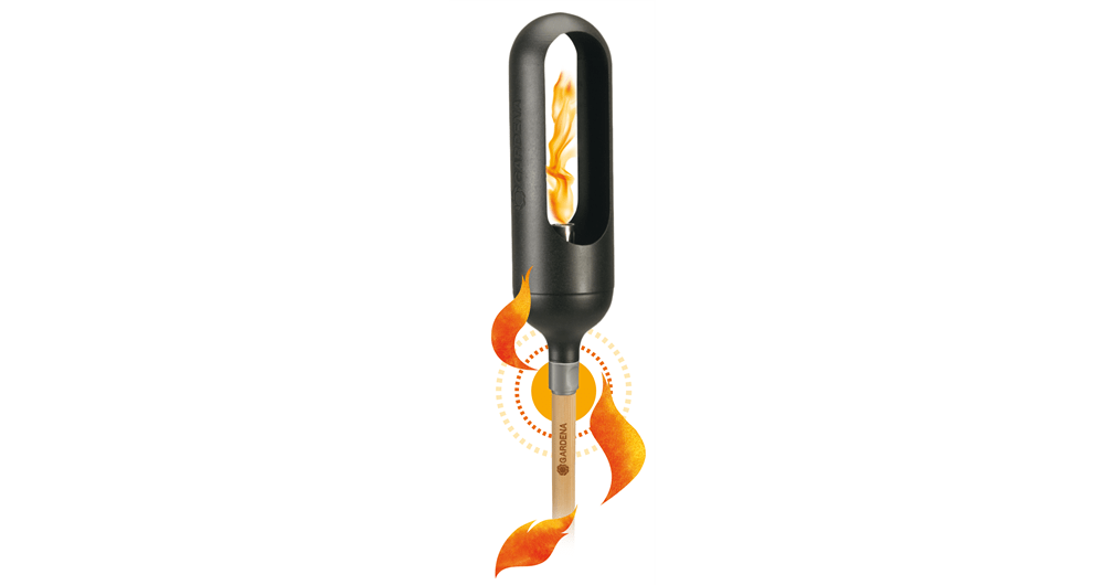 Gardena ClickUp! Torch Fireplace with Stable Design and Wind Protection
