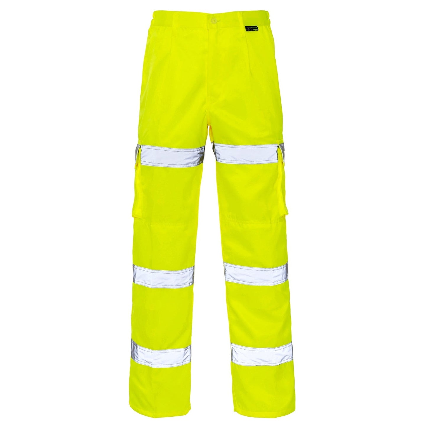 Supertouch Hi Vis 3 Band Combat Trousers Long Durable Workwear with Pockets
