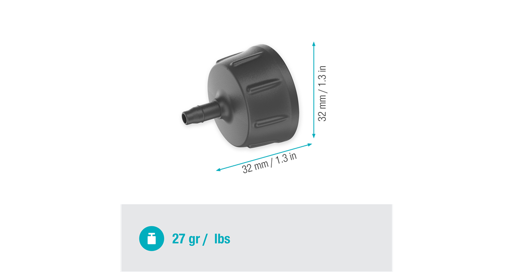 Gardena Tap Fitting 3/16" for Micro-Drip-System Easy Connection Made in Europe