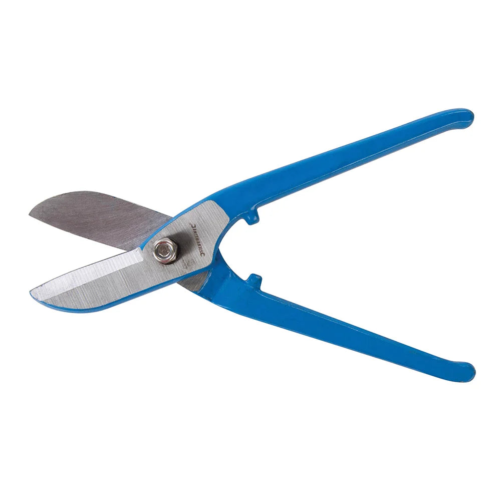 Silverline Tin Snips 200mm Hardened Steel Blades Soft Grip Anti-Nip Lugs