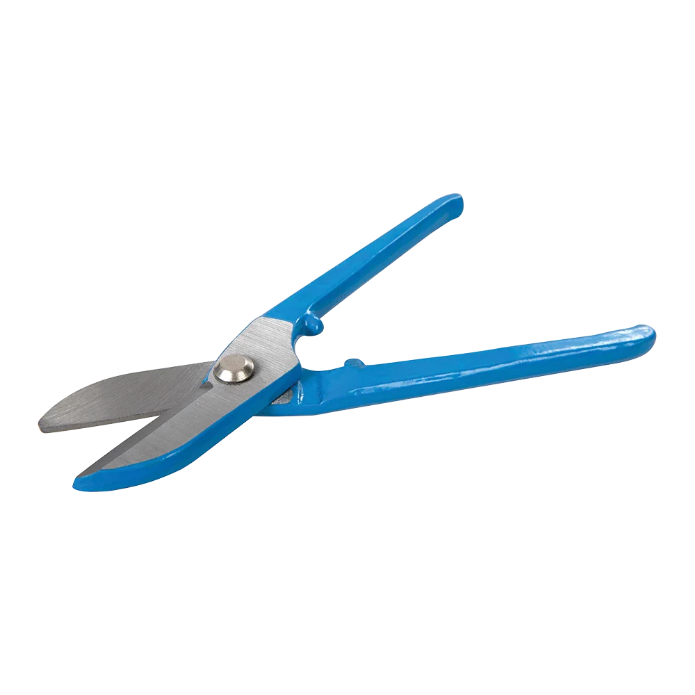Silverline Tin Snips 200mm Hardened Steel Blades Soft Grip Anti-Nip Lugs