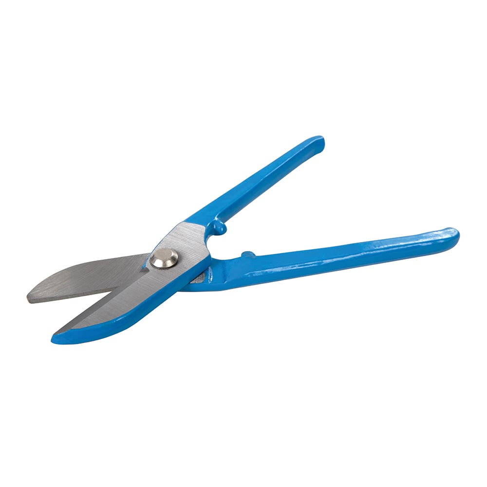 Silverline Tin Snips 200mm Hardened Steel Blades Soft Grip Anti-Nip Lugs