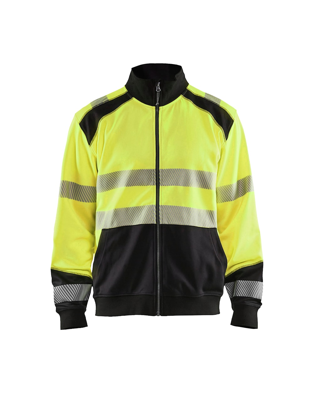 Blaklader Hi-Vis Full Zip Sweatshirt 3558 Yellow Reflective Safety Workwear