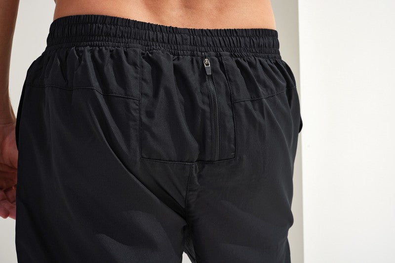 TriDri Running Shorts Men's Moisture Wicking Lightweight with Zip Pocket