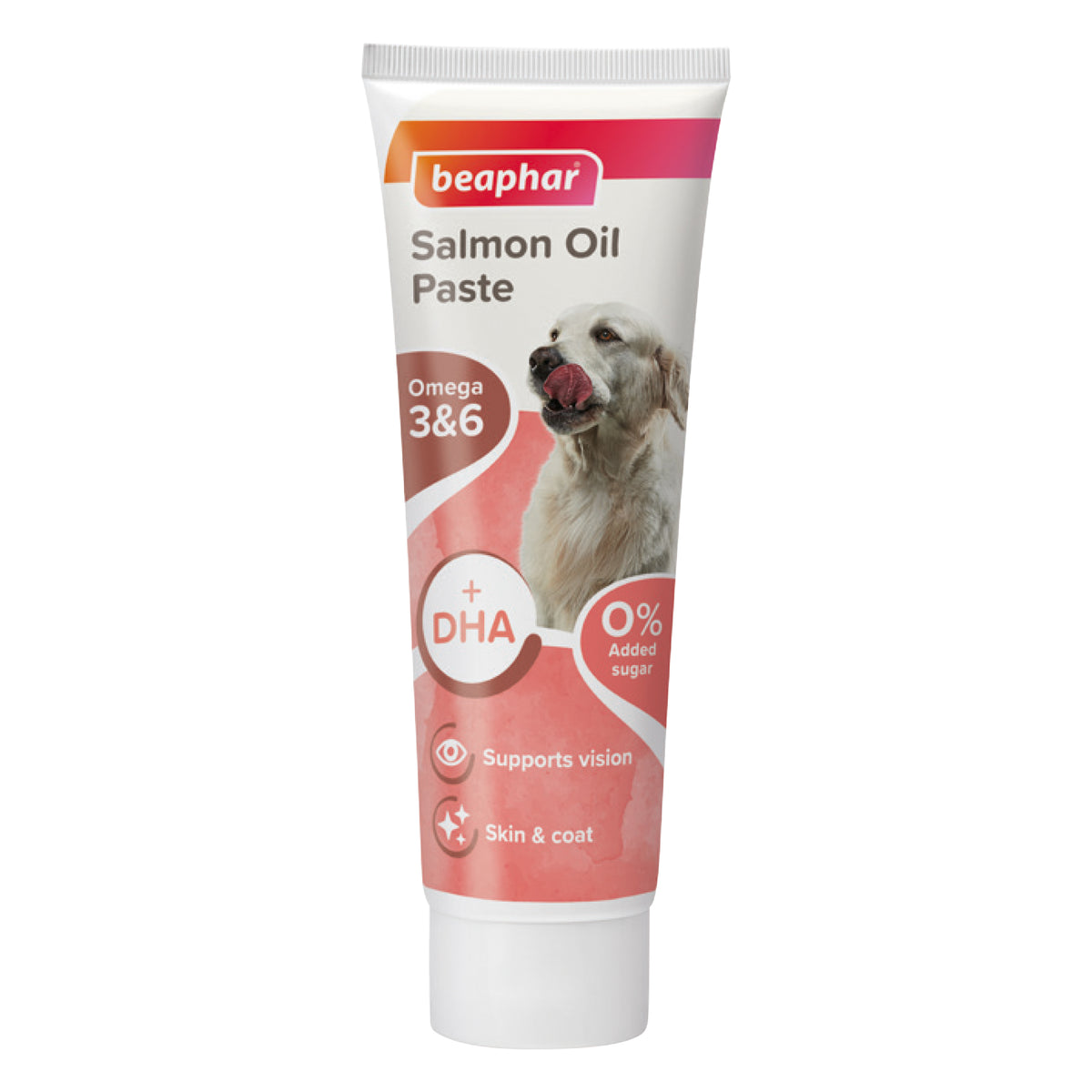 Beaphar Salmon Oil Paste for Dogs  Omega 3 & 6, Glossy Coat Treat
