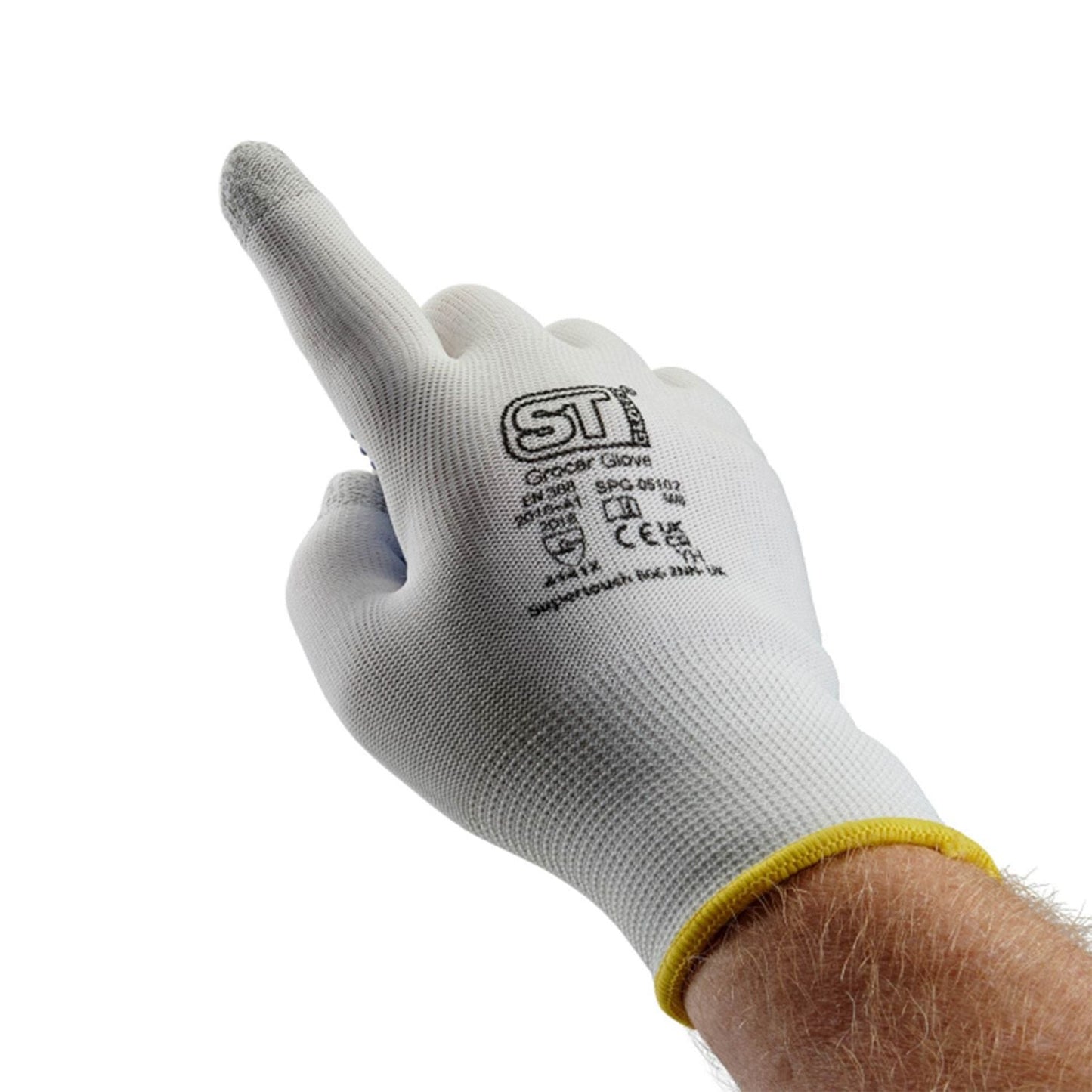 Supertouch Dotted Palm Touchscreen Grocer Gloves for Assembly and Handling