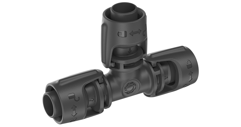 Gardena T-Joint 13mm 1/2" for Micro Drip Irrigation System - 2 Pack