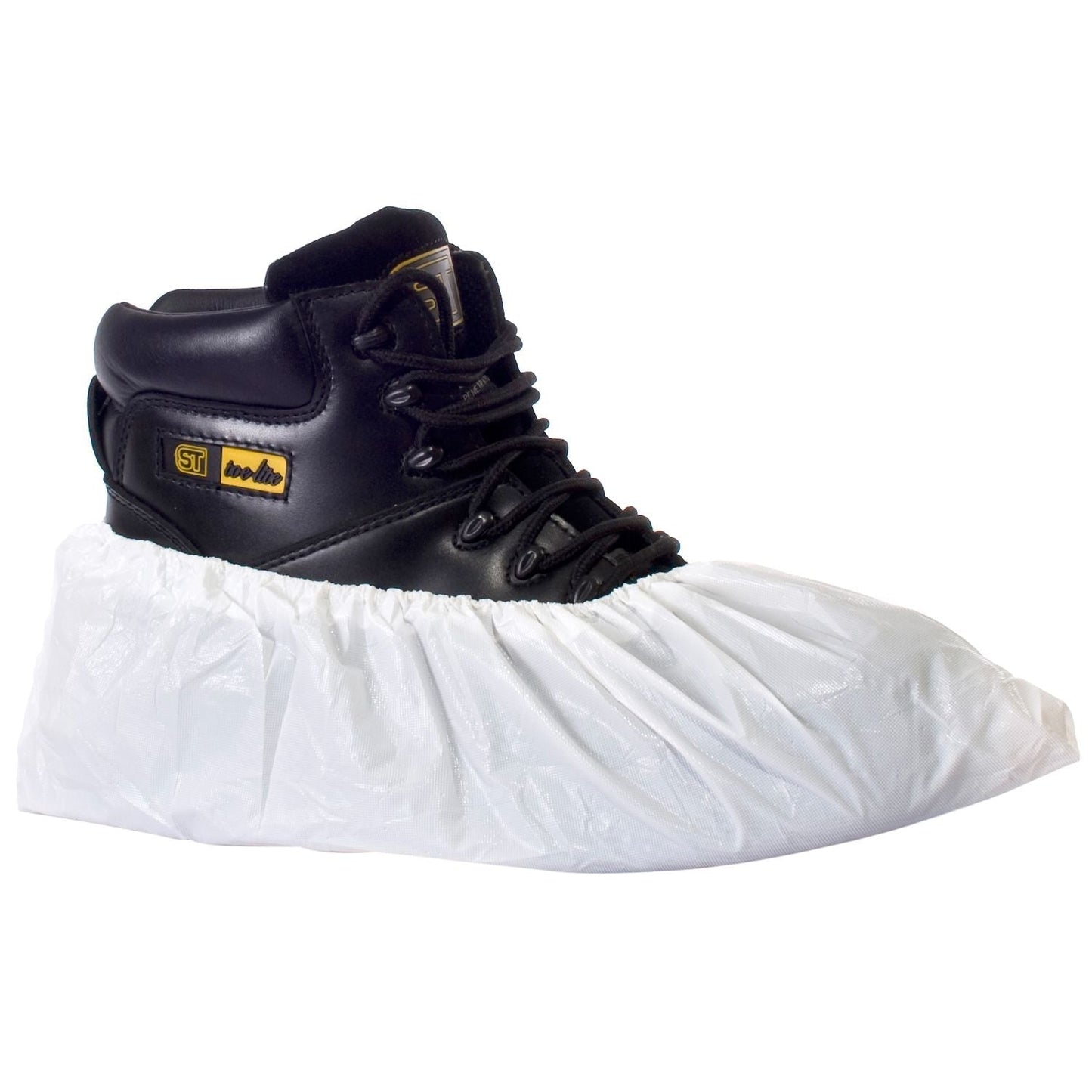 Supertouch CPE Disposable Overshoes 100 Pack Elasticated Ankle Strap Grip