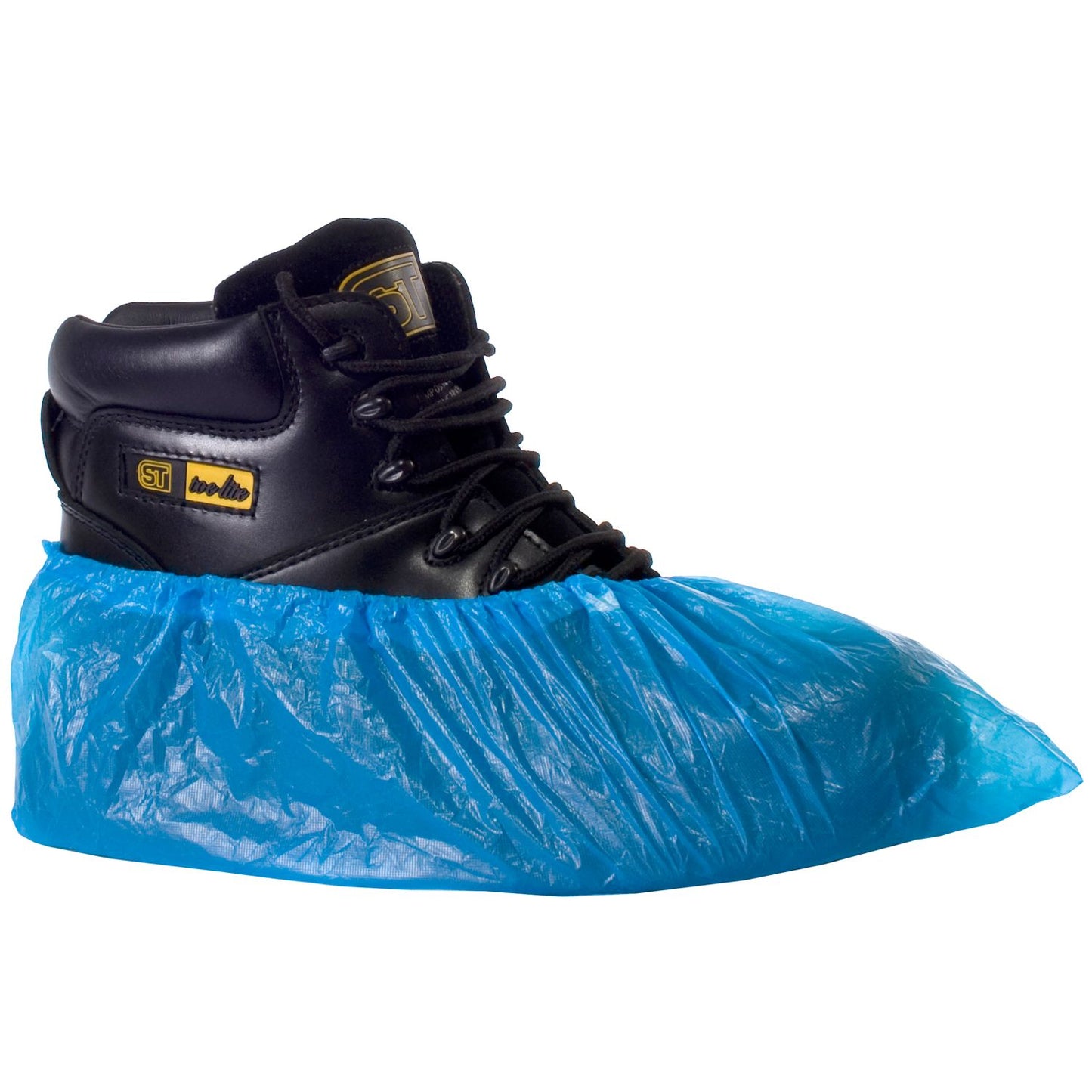 Supertouch CPE Disposable Overshoes 100 Pack Elasticated Ankle Strap Grip