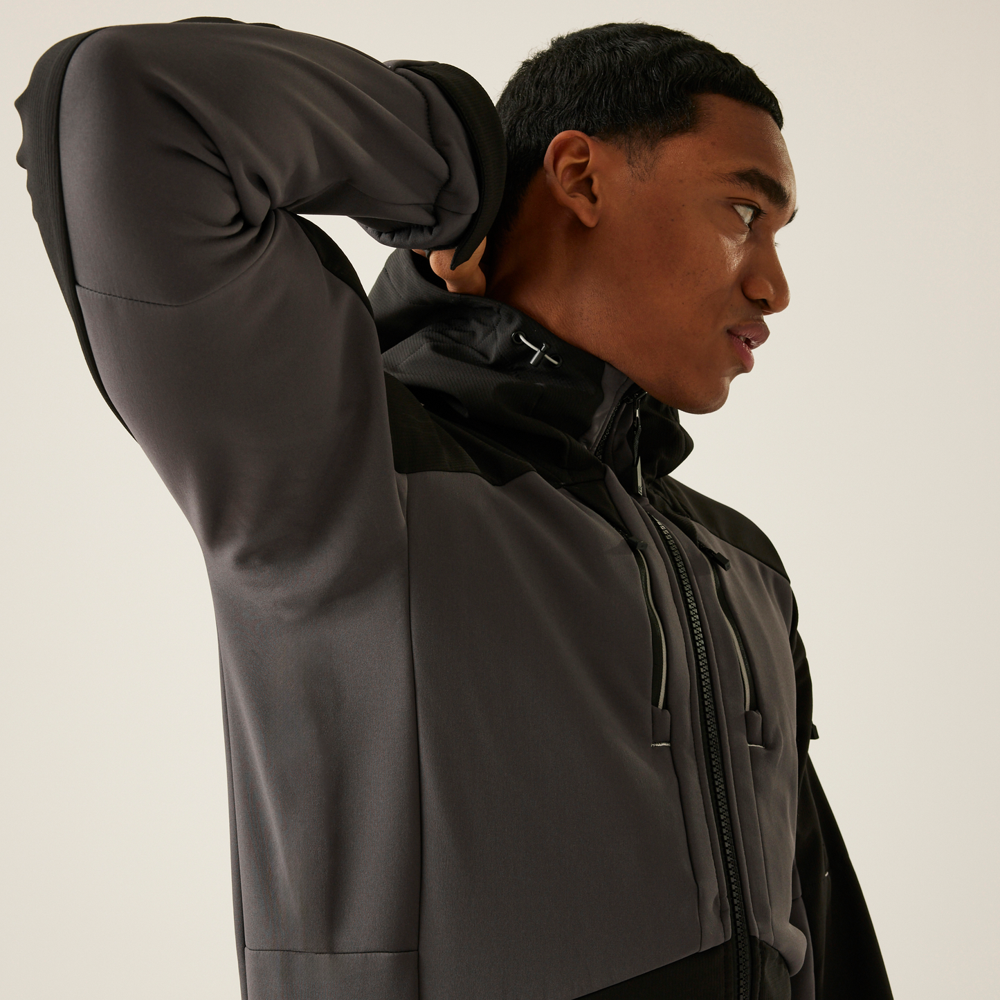 Regatta Professional Men's 4Tex Stretch Softshell Jacket Waterproof Grey Black