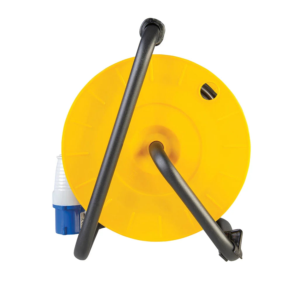 Defender 25m Industrial Cable Reel 230V 16A with Thermal Overload Protection