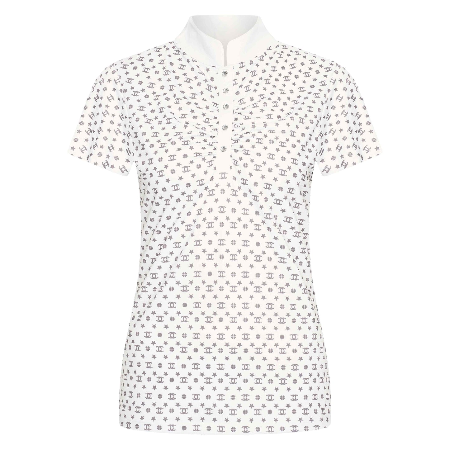 Imperial Riding Children's Roxy AOP Tech Top #colour_white-grey