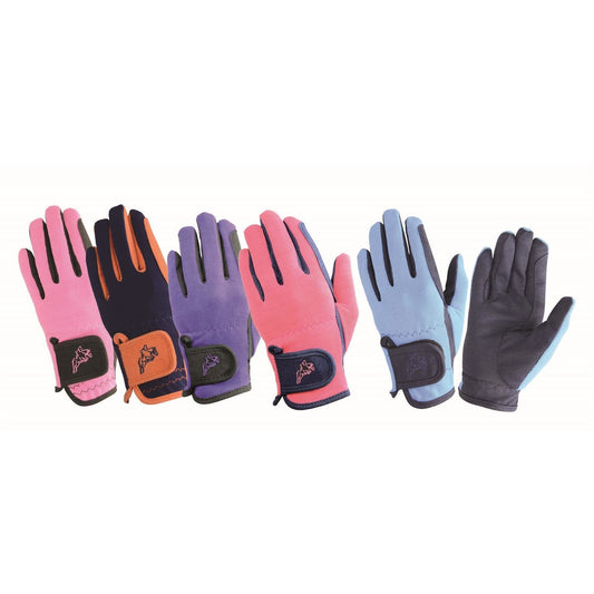 HY Hy5 Children's Every Day Two Tone Riding Gloves With Extra Padding and Grip