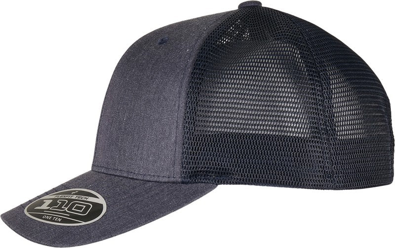 Flexfit By Yupoong 110 Melange Trucker Cap Snapback Adjustable Six-Panel