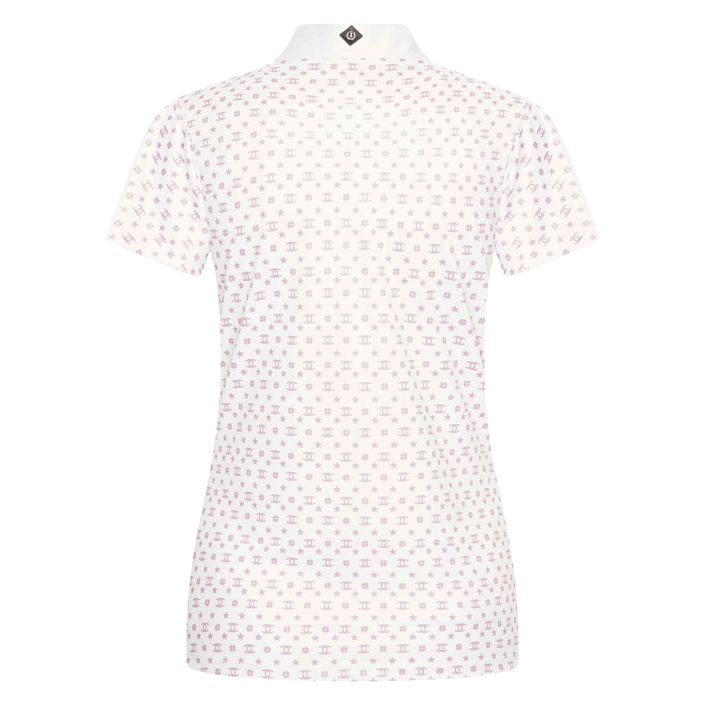 Imperial Riding Children's Roxy AOP Tech Top #colour_white-pink