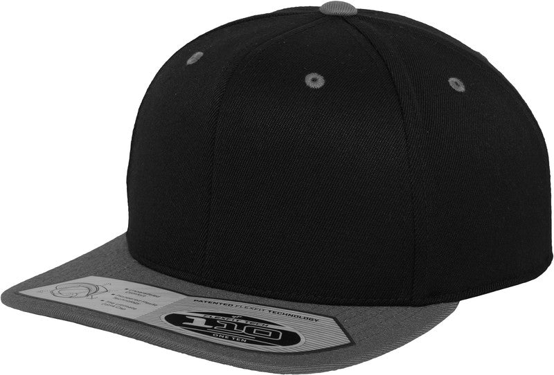 Flexfit Yupoong 110 Fitted Snapback Cap One Size Moisture Wicking Comfort