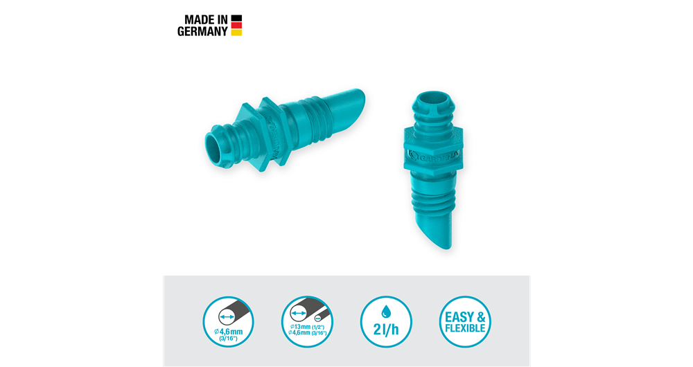 Gardena Endline Drip Head 2 l/h for Efficient Plant Watering Micro-Drip System
