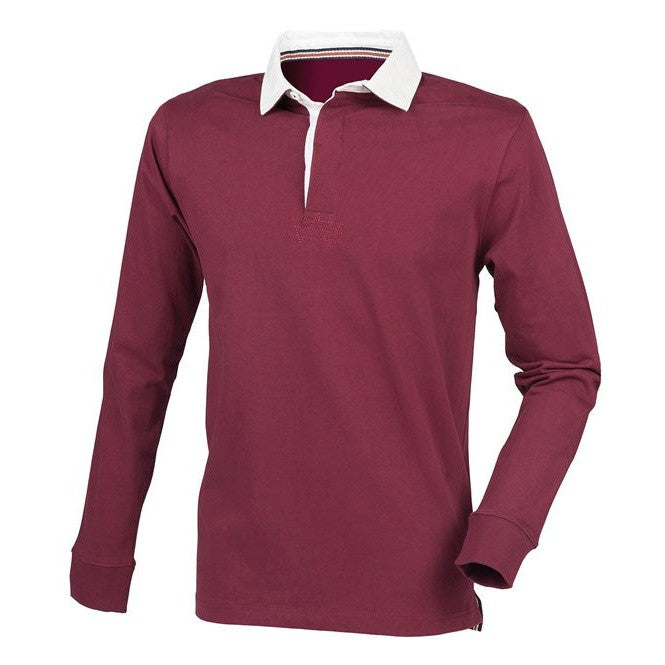 Front Row Premium Superfit Rugby Shirt Slim Fit Soft Cotton Woven Collar
