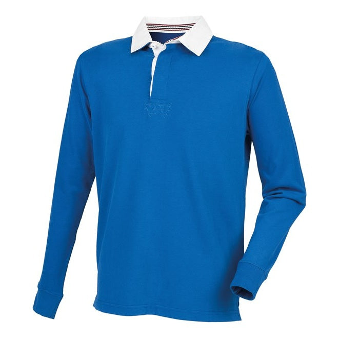 Front Row Premium Superfit Rugby Shirt Slim Fit Soft Cotton Woven Collar