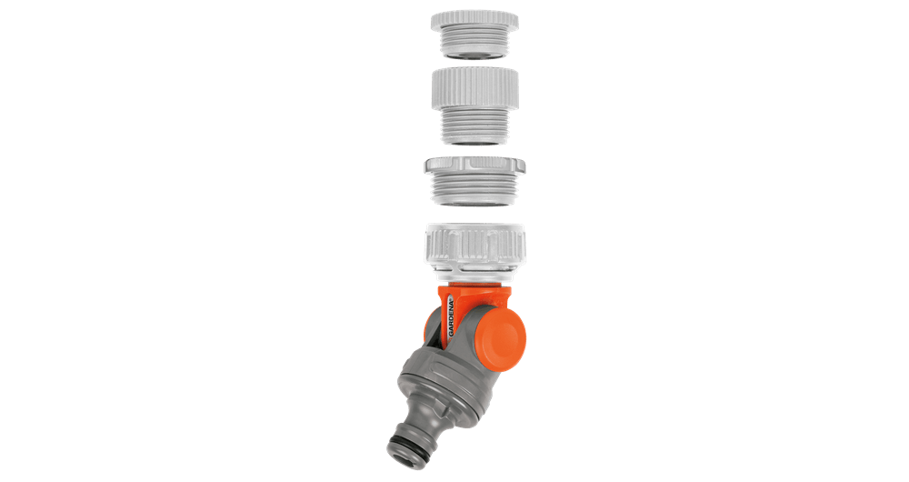 Gardena Angled Tap Connector Rotatable Frost Resistant for Hose Trolleys