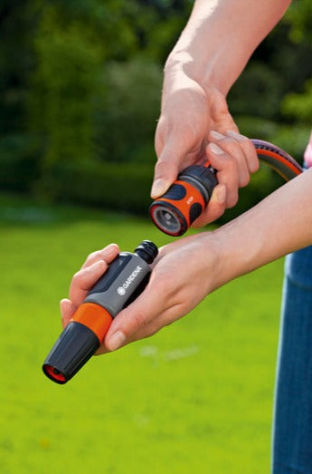 Gardena Hose Connection Set 1/2" - 5/8" with Water Stop and Easy Grip Design