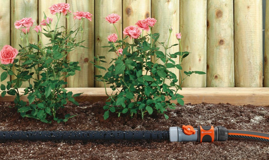 Gardena Soaker Hose Connection Set + Control Valve & Water Stop, 5Year Warranty