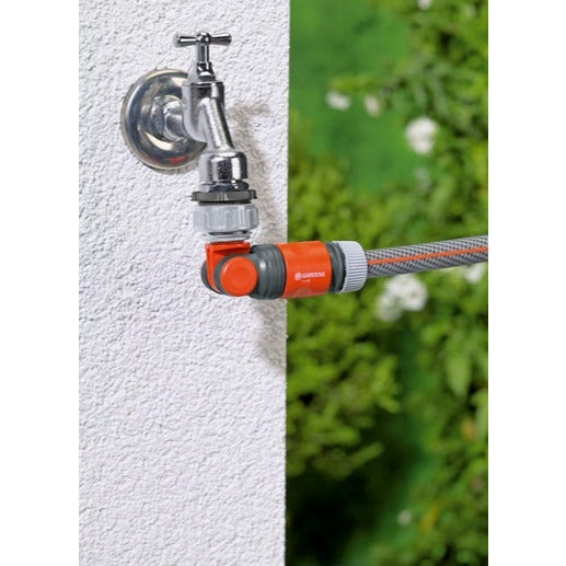 Gardena Angled Tap Connector Rotatable Frost Resistant for Hose Trolleys