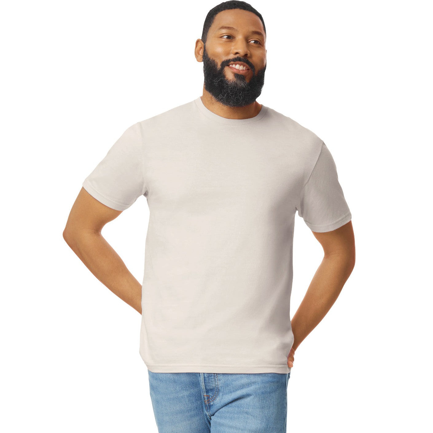 Gildan Softstyle Adult Ringspun T-Shirt Natural Lightweight Euro Fit 100% Cotton