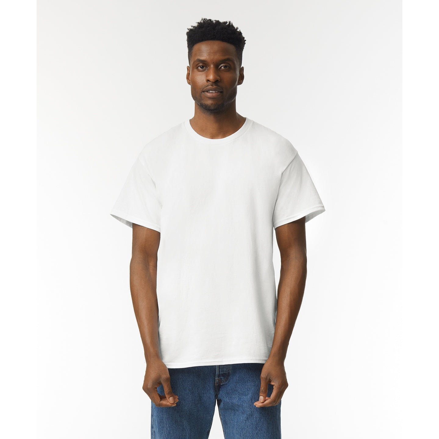 Gildan Ultra Cotton Adult T-Shirt White 100% Cotton Classic Fit Heavyweight Tee