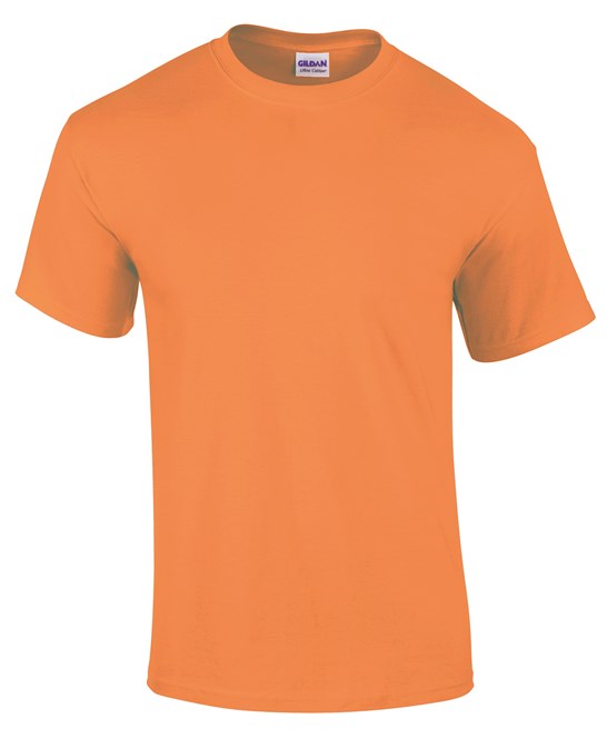 Gildan Ultra Cotton Adult T-Shirt Tangerine 100% Cotton Classic Fit S-2XL