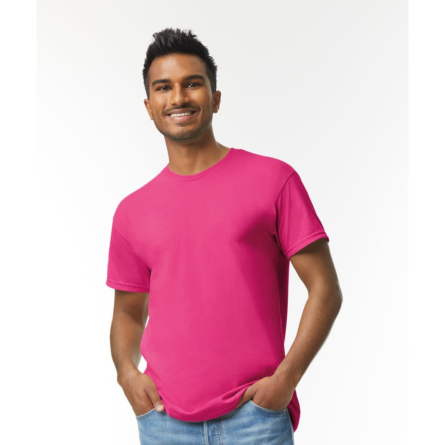 Gildan Heavy Cotton Adult T-Shirt Heliconia 100% Cotton Pre-Shrunk Tee