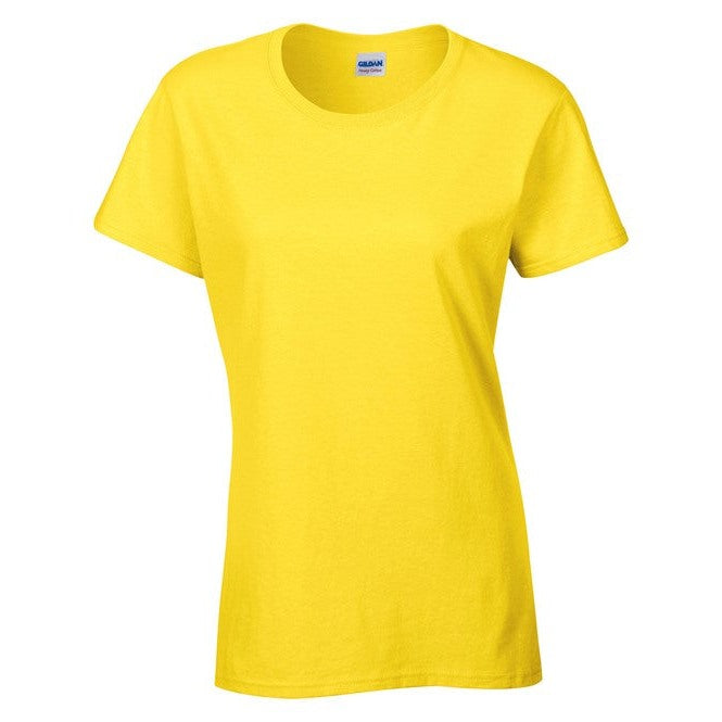 Gildan Heavy Cotton Women's T-Shirt Semi-Fitted Cap Sleeves Various Sizes