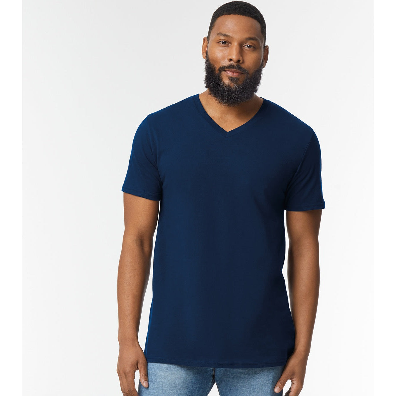 Gildan Softstyle V-Neck T-Shirt 100% Cotton Euro Fit Tearaway Label