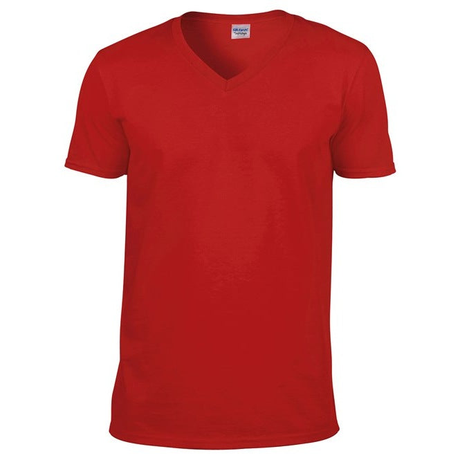 Gildan Softstyle V-Neck T-Shirt 100% Cotton Euro Fit Tearaway Label