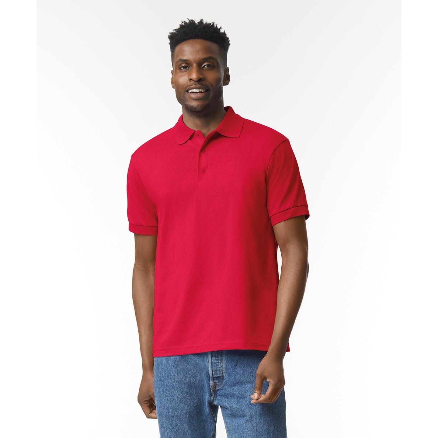 Gildan Dryblend Jersey Knit Polo Shirt Moisture-Wicking Soft Cotton Blend