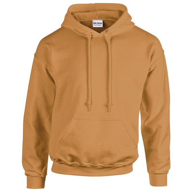 Gildan Heavy Blend Hooded Sweatshirt Old Gold Soft Cotton-Poly Fleece