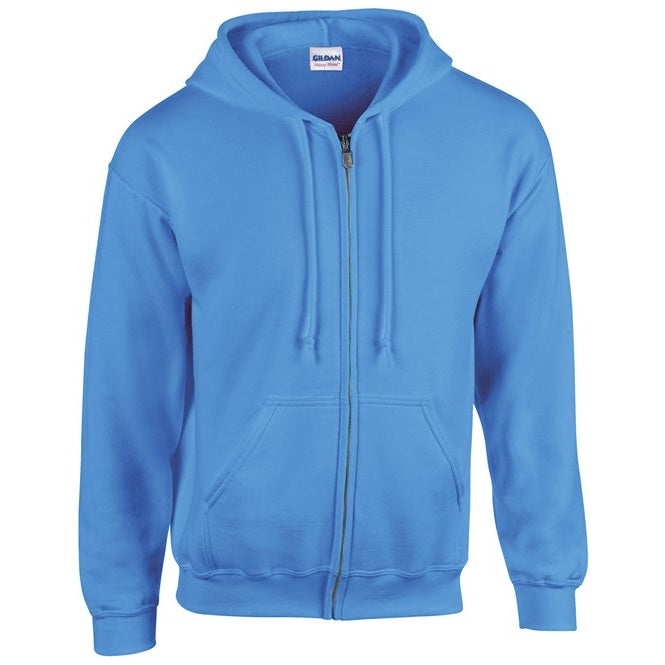 Gildan Heavy Blend Full Zip Hooded Sweatshirt Carolina Blue Soft Fleece