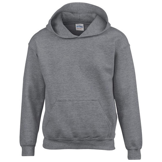 Gildan Heavy Blend Youth Hooded Sweatshirt 50/50 Cotton Polyester Pouch Pocket