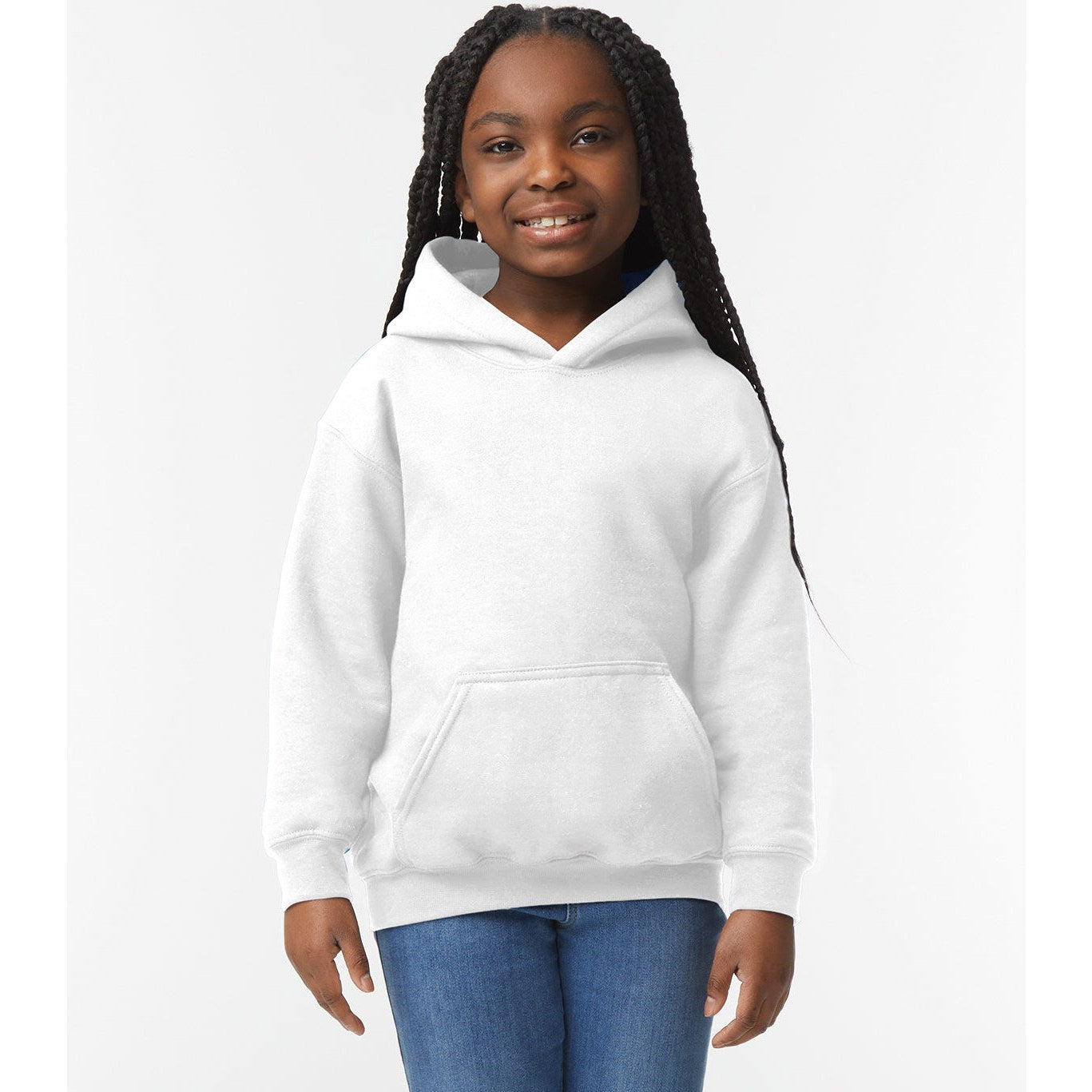 Gildan Heavy Blend Youth Hooded Sweatshirt 50/50 Cotton Polyester Pouch Pocket