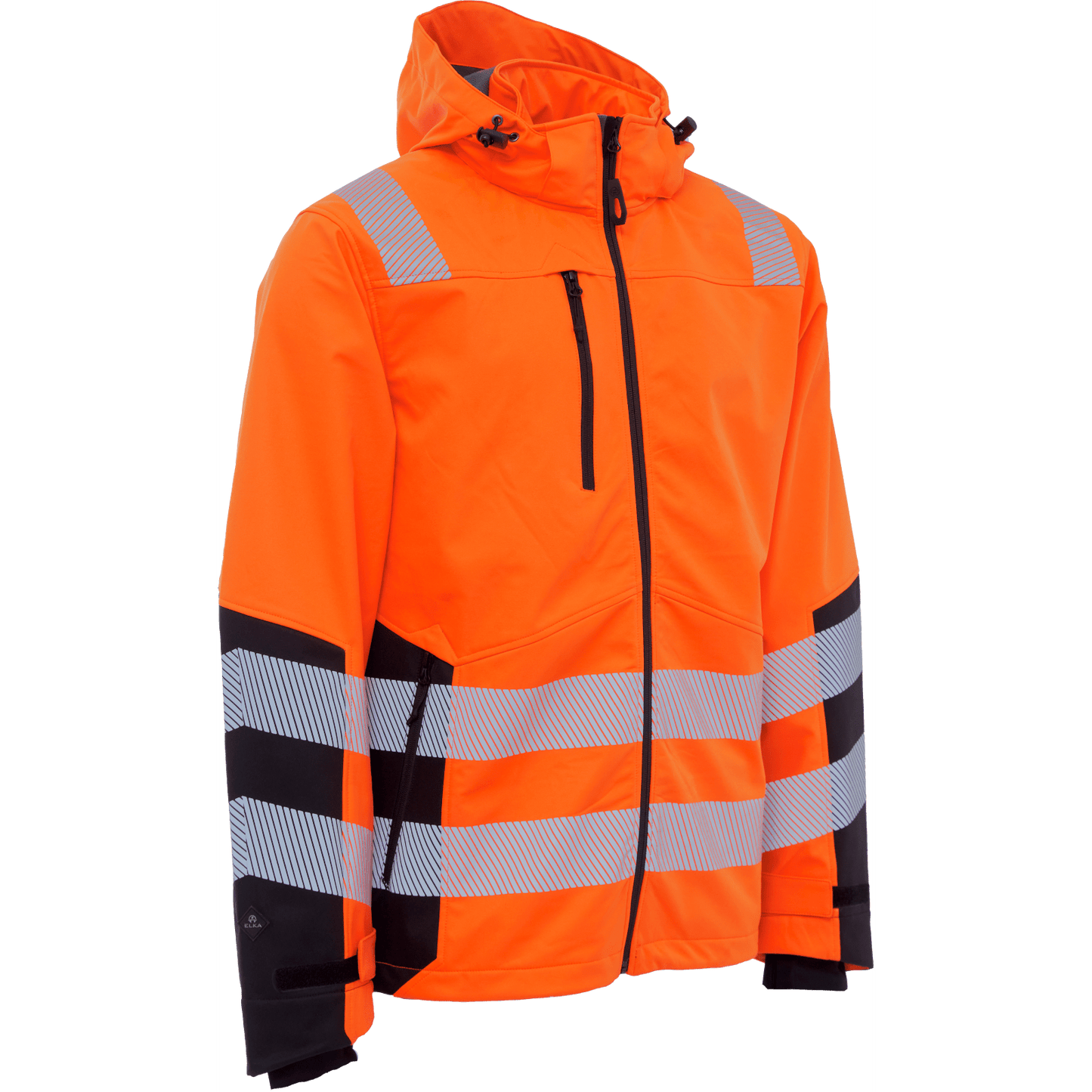ELKA Visible Xtreme Recycled Softshell Jacket Windproof Water Repellant Hooded