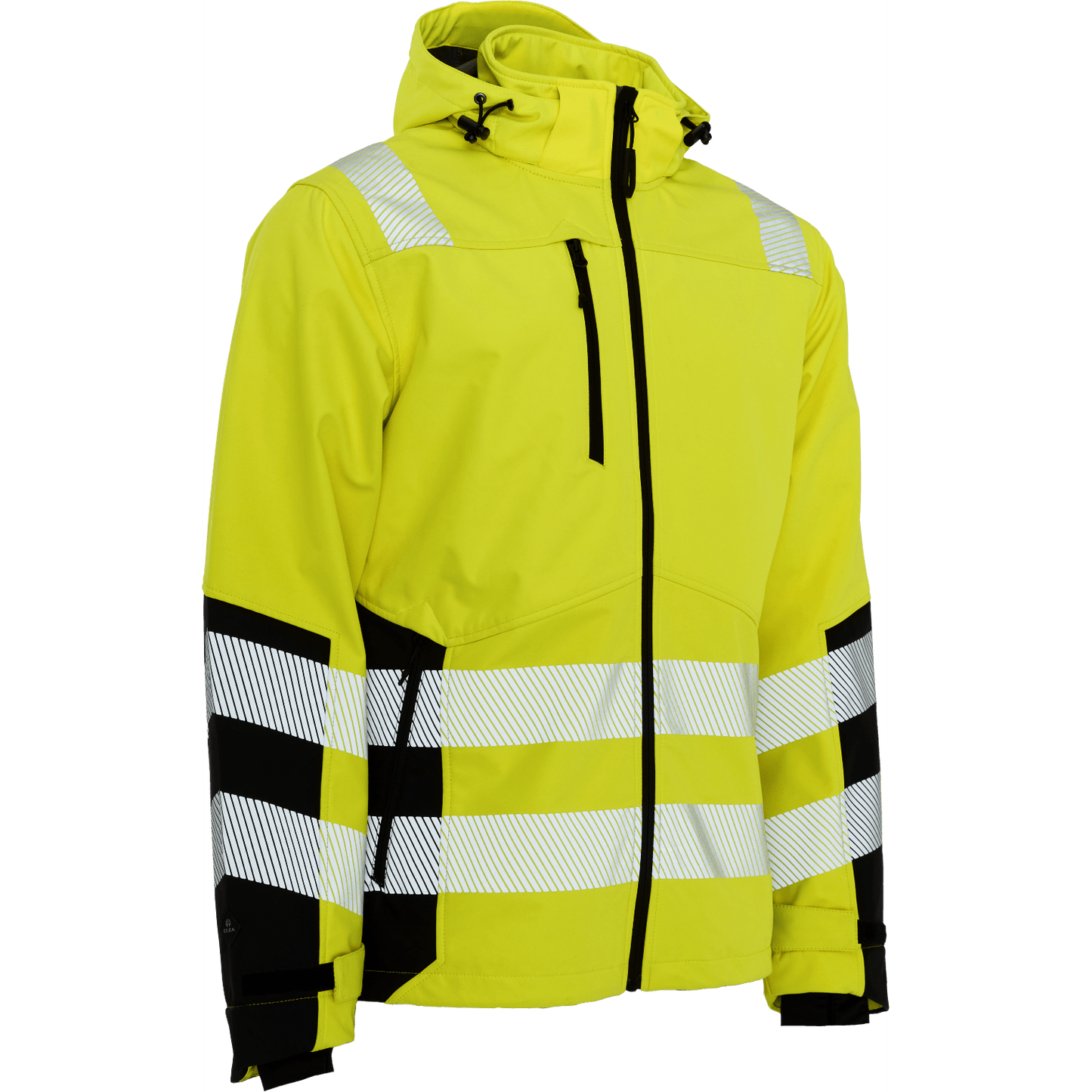 ELKA Visible Xtreme Recycled Softshell Jacket Windproof Water Repellant Hooded
