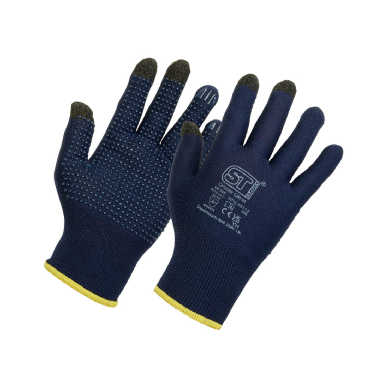 Supertouch Dotted Palm Touchscreen Grocer Gloves for Assembly and Handling